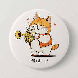 Katt spelar trumpeten knapp