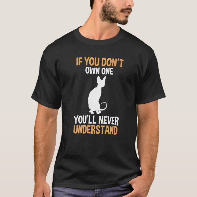 Katt Sphynx 8 T Shirt (Framsida)