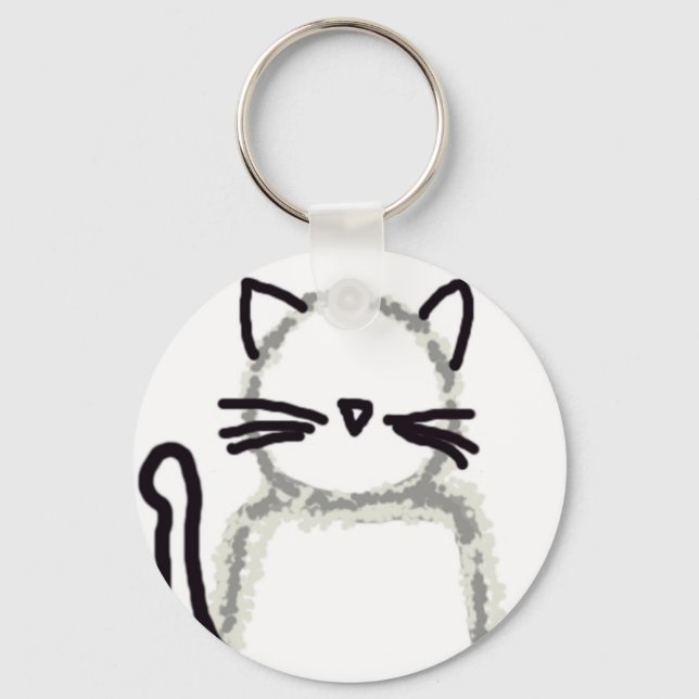 Katt Spöke Avatar Nyckelring (Framsida)