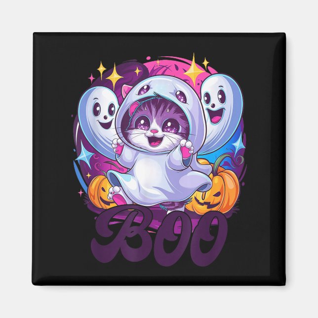 Katt spöke boo  magnet (Framsidan)