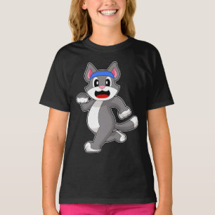 Katt Springer som kör portar T Shirt