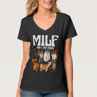 Katt Squad Rädding Kat MILF Man I kärlek Kattdjur T Shirt