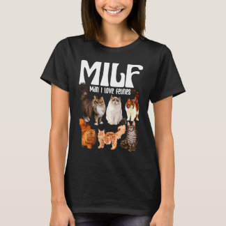Katt Squad Rädding Kat MILF Man I kärlek Kattdjur T Shirt