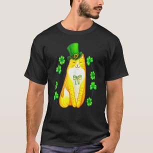 Katt St Patrick's Day Grön Saint Patty Kvinnor Poj T Shirt