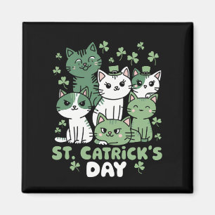 Katt St Patrick's Day Rolig Catrick's Day Magnet