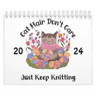 Katt stickning kalender