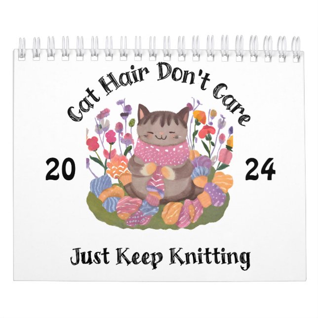 Katt stickning kalender (Omslag)