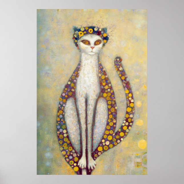 Katt Stil i Gustav Klimt, Art nouveau Poster (Framsidan)