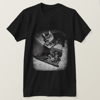 Katt stjäl pizza Rolig katt T-shirt