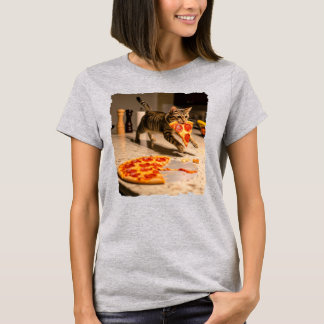 Katt stjäla Pizza! T Shirt