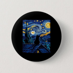 Katt Stjärnklar Natt Van Gogh Katt Konstälskare Ro Knapp