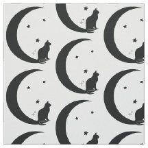 Katt, stjärnor och måne