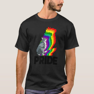 Katt Stolthet Katt Regnbåge Färg Katt Kattunge T Shirt