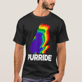 Katt Stolthet Purride Katt Regnbåge Färg Katt Ka T Shirt