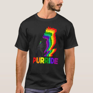 Katt Stolthet Purride Katt Regnbåge Färg Katt Ka T Shirt