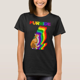 Katt Stolthet Purride Katt Regnbåge Färg Katt Ka T Shirt