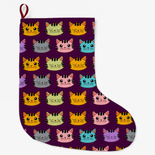 Katt Stor Julstrumpa