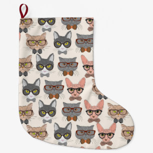 Katt Stor Julstrumpa