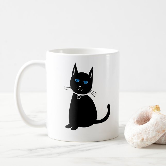 Katt Svart Katt  Kaffemugg (Med munk)