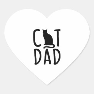 katt, svart katt söt kärlek min bästa vän, pappa hjärtformat klistermärke