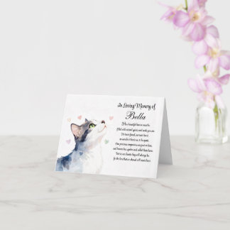 Katt Sympati Personligt Namn Andlig Dikt Kort