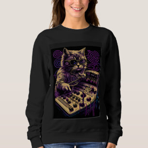 Katt Synthesizer Analog Synt Vintage Studio Utrust T Shirt