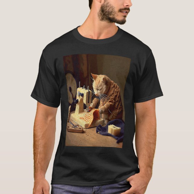 Katt syr Mac och ost T Shirt (Framsida)