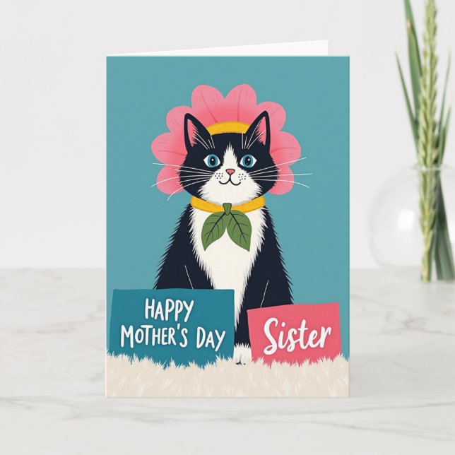 Katt Syskon Morsdags Kort (Framsida)