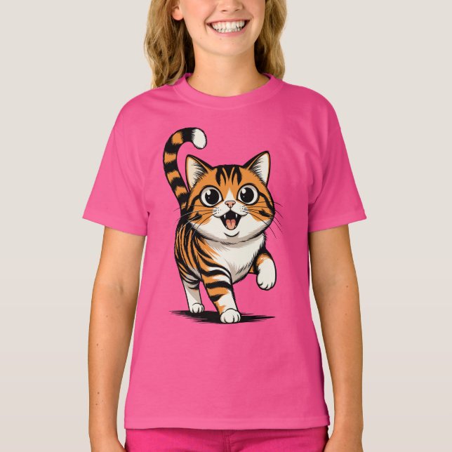 katt t shirt (Framsida)