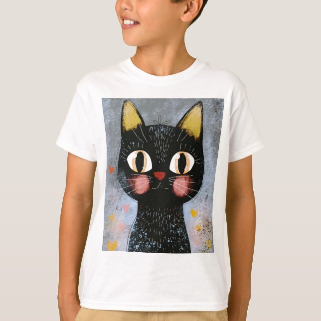 katt t shirt (Framsida)