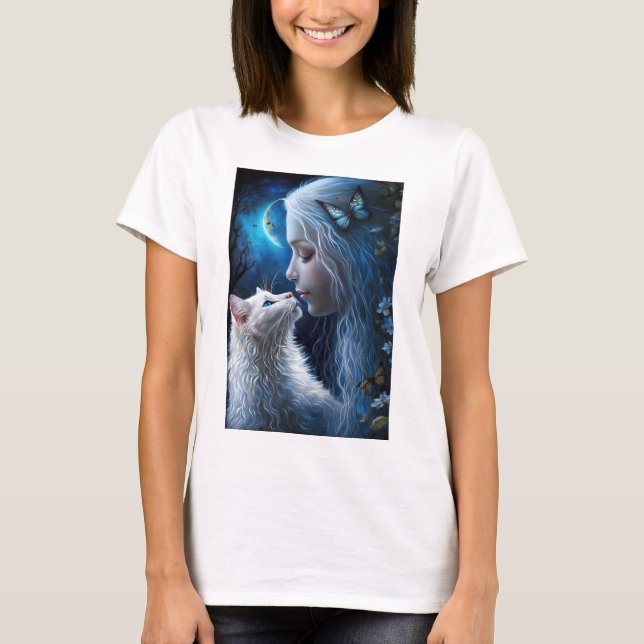 Katt: "T-Shirt Fairy Queen" T Shirt (Framsida)