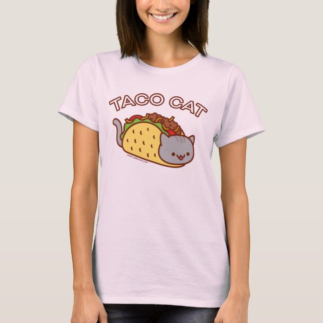 Katt T-Shirt för kvinnor - TACO CAT (Framsida)