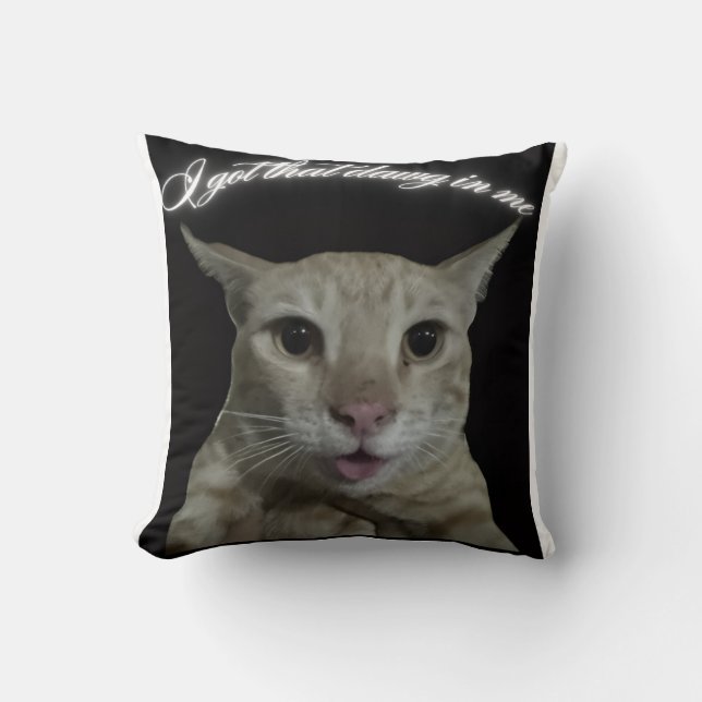 Katt t-shirt kudde (Framsida)