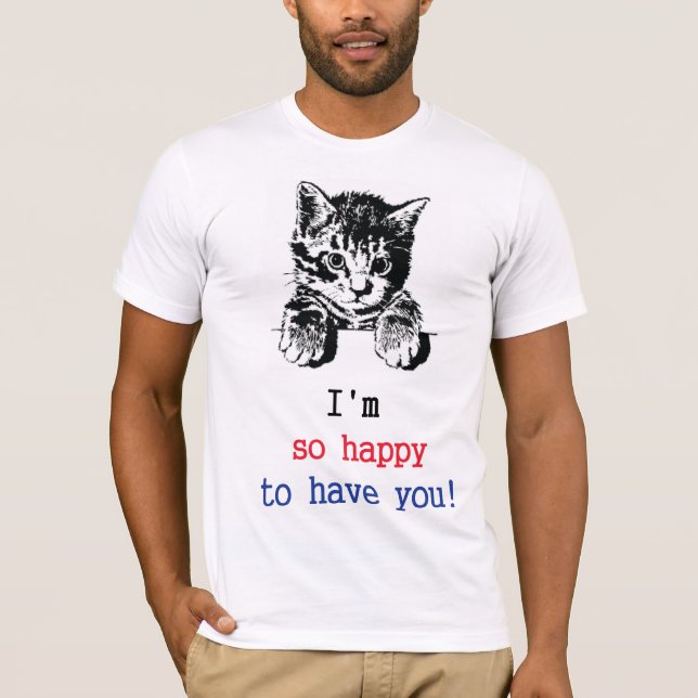 katt t-shirt pappa-kattskjortor roliga (Framsida)
