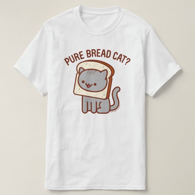 Katt T-Shirt - "PURE BREAD CAT?" (Design framsida)