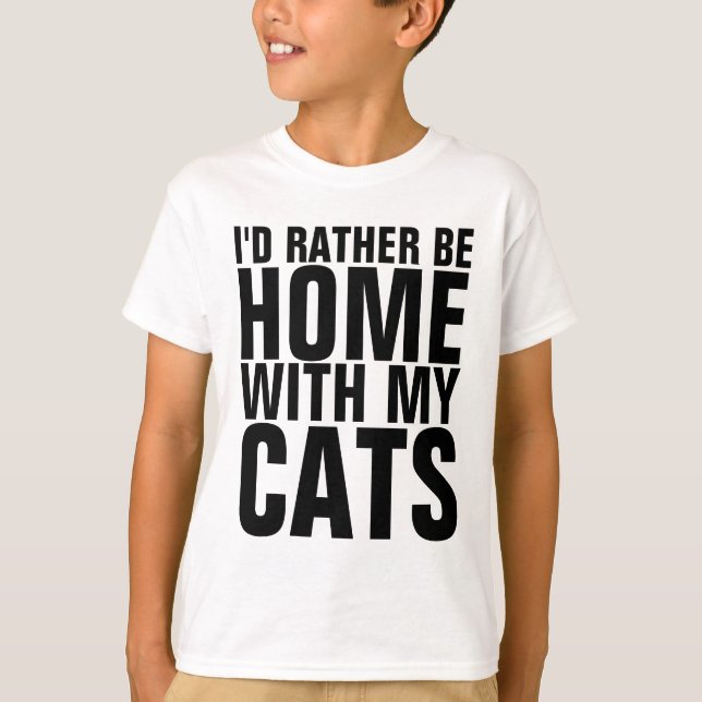 Katt t-shirts, HEMMA MED MITT KATT Tröja (Framsida)
