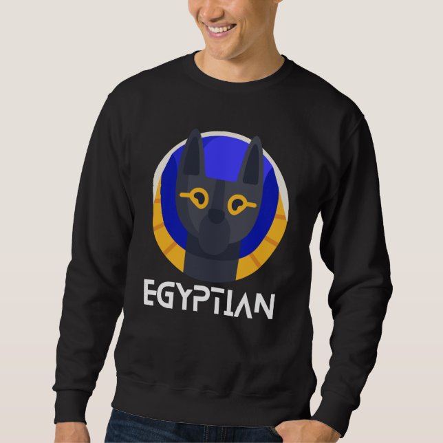 Katt T-skjorta för antika egyptiska katter Lång Ärmad Tröja (Framsida)