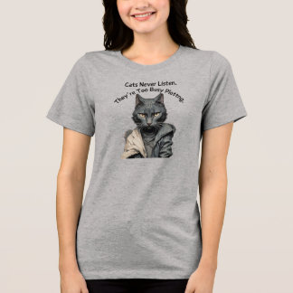 Katt T-skjorta för kvinnliga skrivare T Shirt