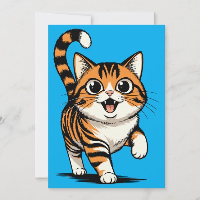 katt tack kort (Framsida)