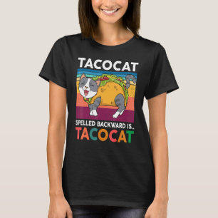 Katt Taco Kvinnor Män Barn Söt Stavades Bakåt Tac T Shirt