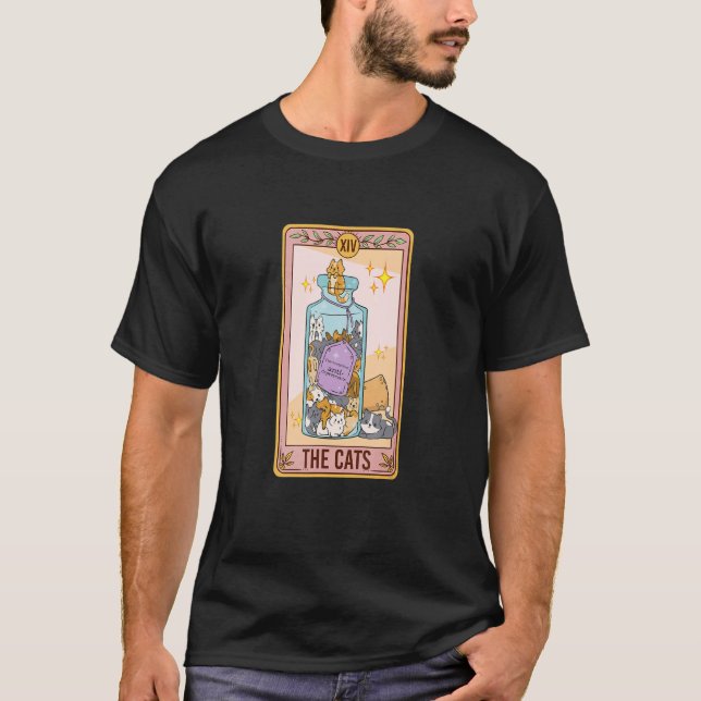 Katt-Tarot Card Lover Cat Mamma Cat Mam T Shirt (Framsida)