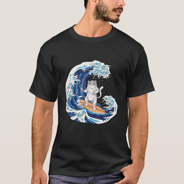 Katt Tarot fisk T Shirt (Framsida)