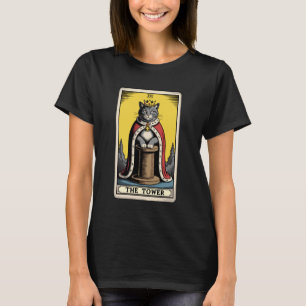 Katt Tarotkort Det Torn Kattkrads Träd T Shirt