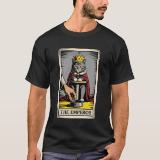 Katt Tarotkort Kejsaren Kattälskare Rolig Katt T Shirt