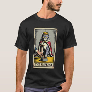 Katt Tarotkort Kejsaren Kattälskare Rolig Katt T Shirt