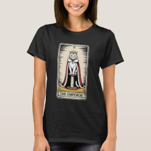 Katt Tarotkort Kejsaren Kattkradsstol Träd T Shirt