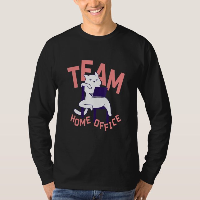Katt - Team Hemma Kontor T Shirt (Framsida)