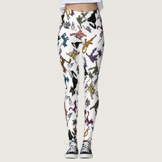 Katt Tecknad Leggings (Framsida)