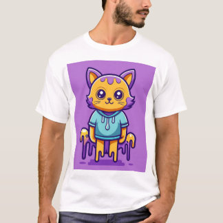 katt tecknad serie t shirt