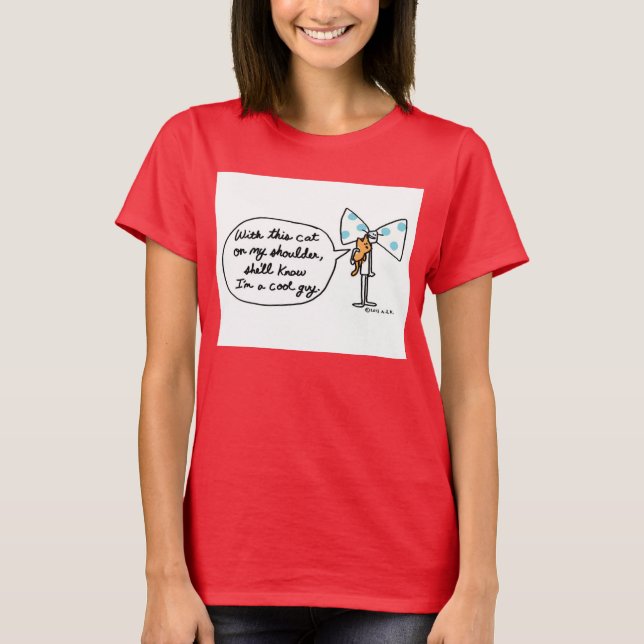 Katt (TID) på bogen T-shirt (Framsida)